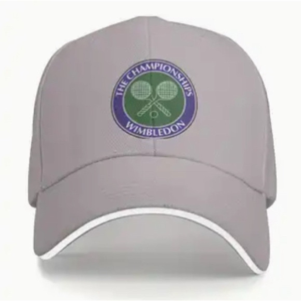 Wimbledon Tennis The Championships Light Gray Baseball Cap Hat NEW